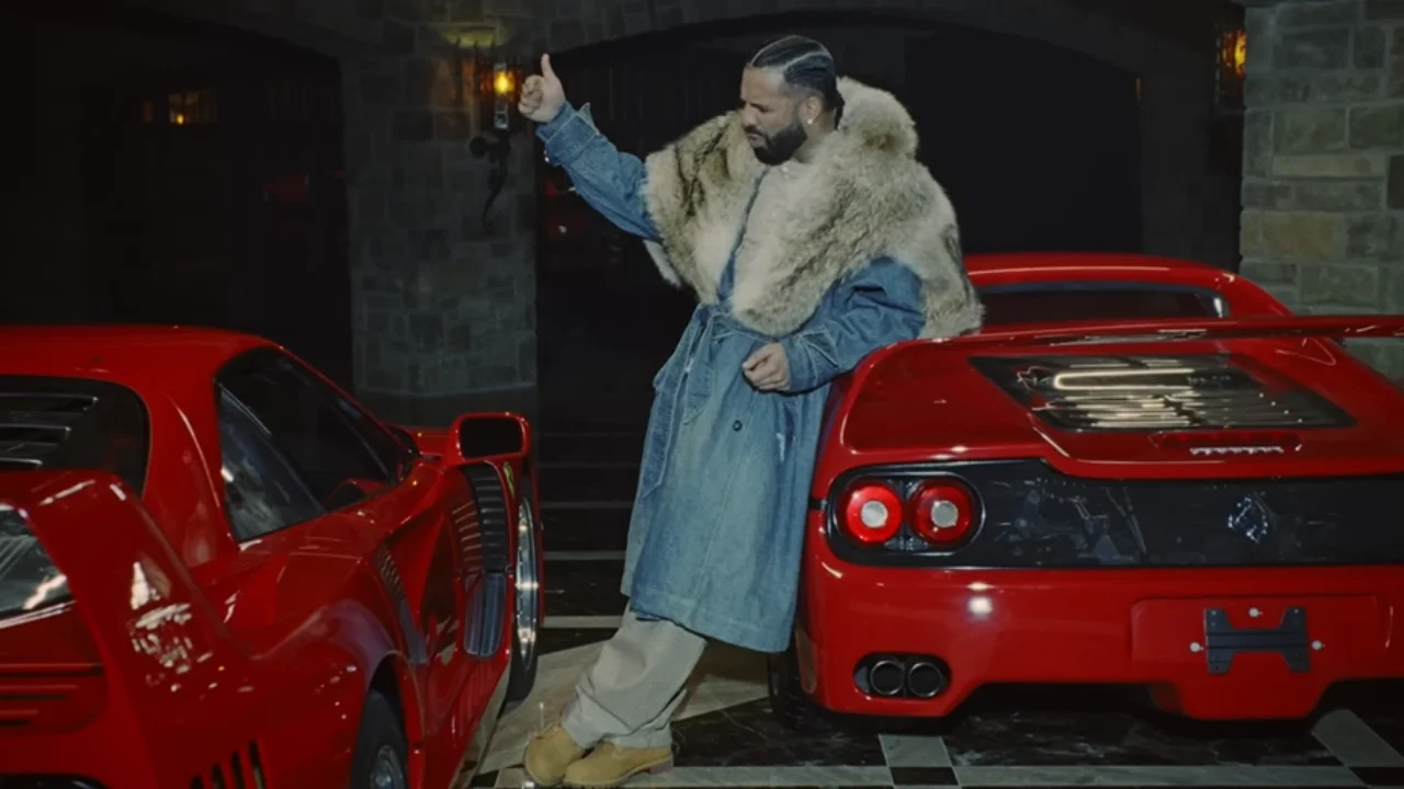 Drake featured $50M worth of Ferrari supercars in his music video but the ultra rich rapper had to borrow every single one