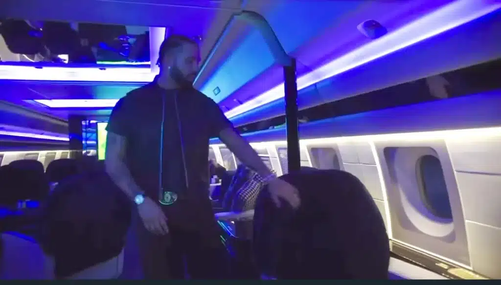 Drake gave his fans a tour of his repurposed Boeing 767 private jet - or Air Drake, as he calls it