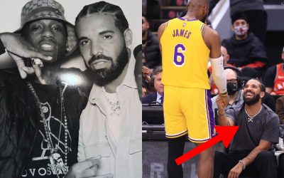 Drake shows off his $1.9 million diamond necklace at NBA game