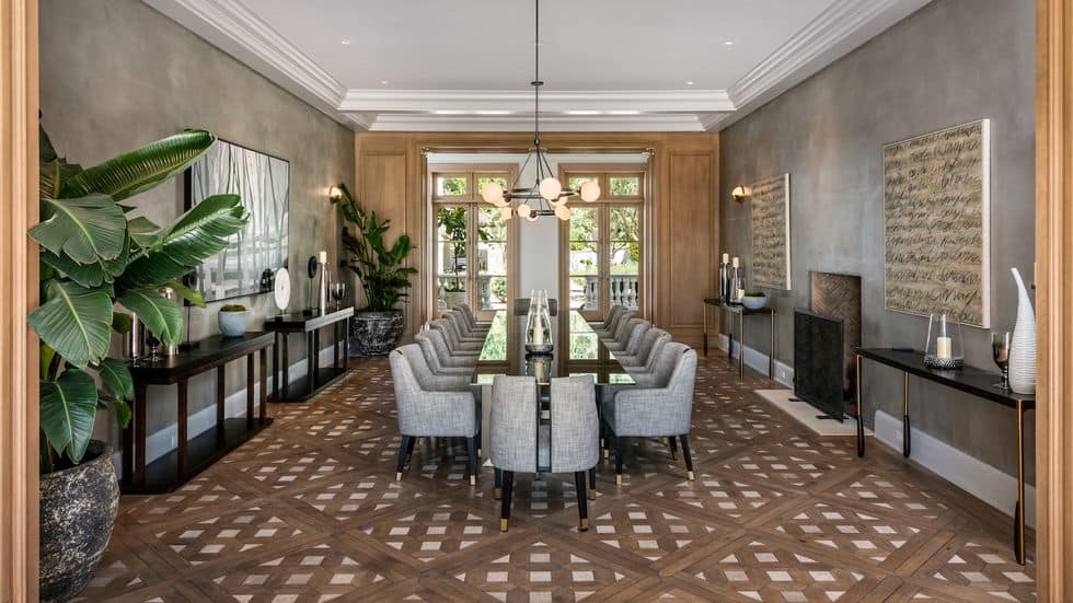 Drake's Beverly Hills mansion, dining room