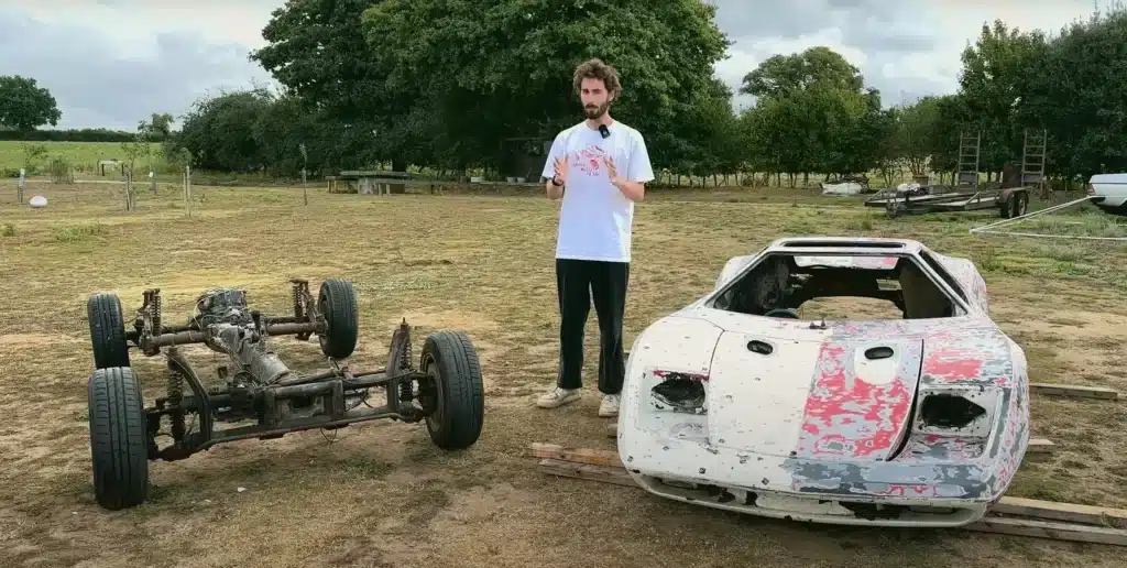Guy finds dream supercar abandoned but after taking the body off the car gets a huge chassis-based shock