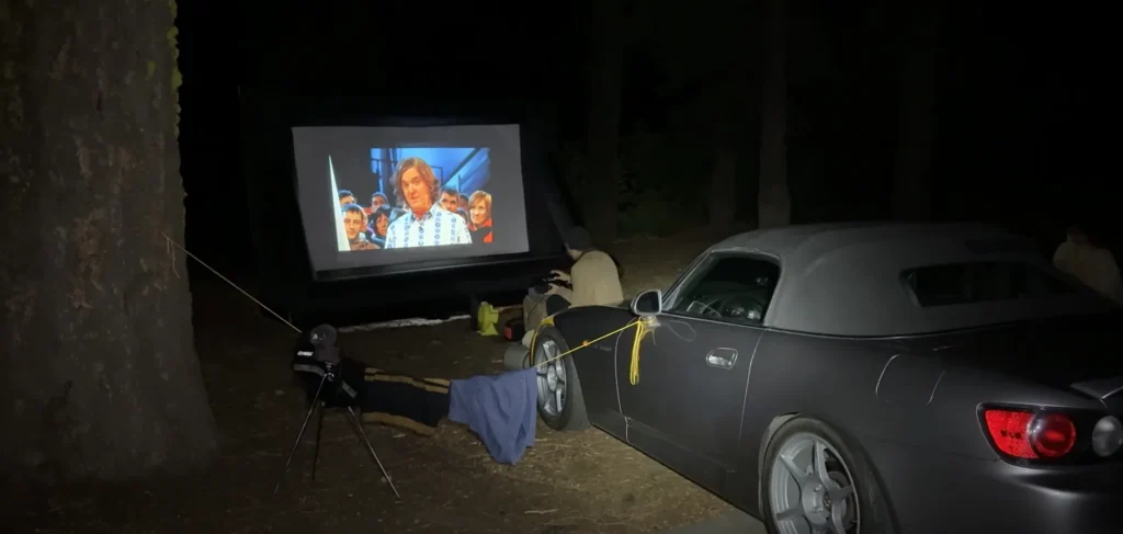 California YouTuber builds a magical drive-in theatre deep in the forest just for his friends