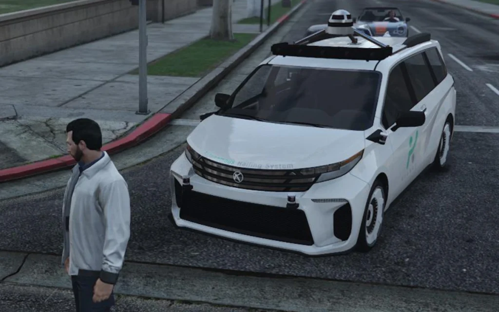 Blink and you’ll miss it, but GTA V has quietly entered the future, with driverless cars cruising the streets as Rockstar takes clear inspiration from Waymo.