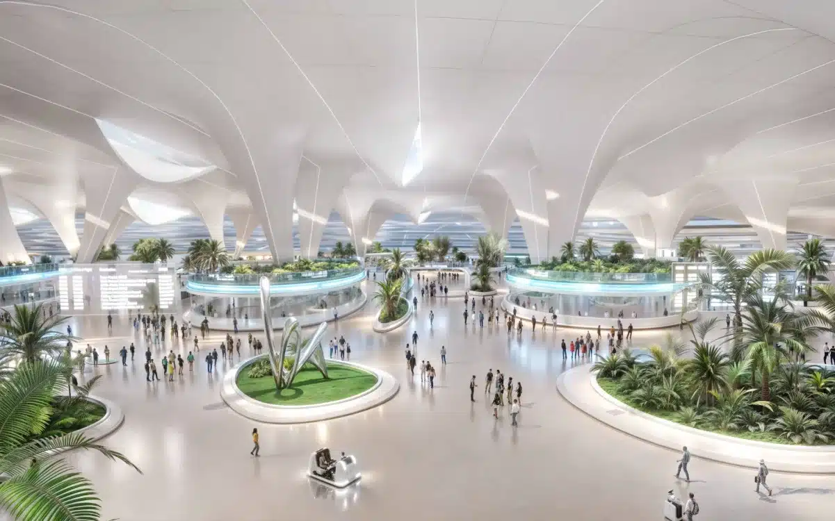 World’s largest airport being built in Dubai featuring 5 parallel runways