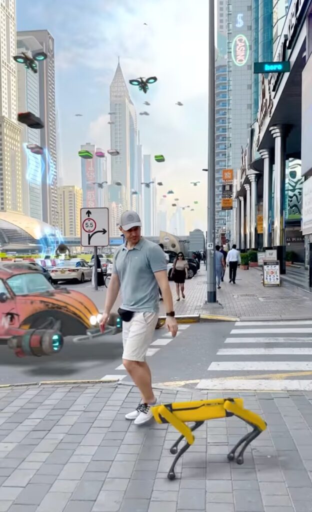 Dubai in 2070 robot dog