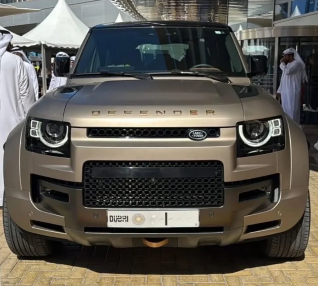 Ruler of Dubai adds world's most expensive $15,000,000 license plate to the front of his Defender