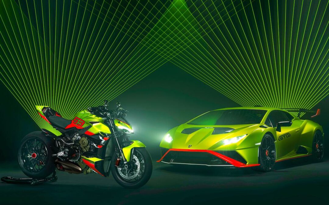 Ducati and Lamborghini team up for a superbike inspired by the Huracan STO