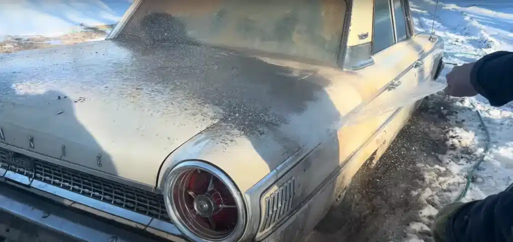 This classic Midwest Ford was buried in dust for 40 years and it still looks like a spaceship