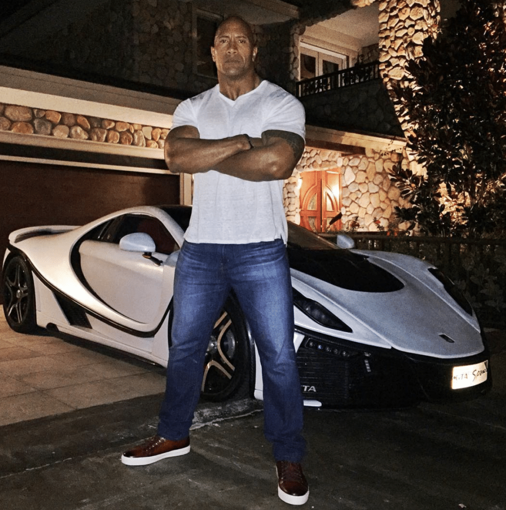 Dwayne 'The Rock' Johnson's father with his Ferrari LaFerrari