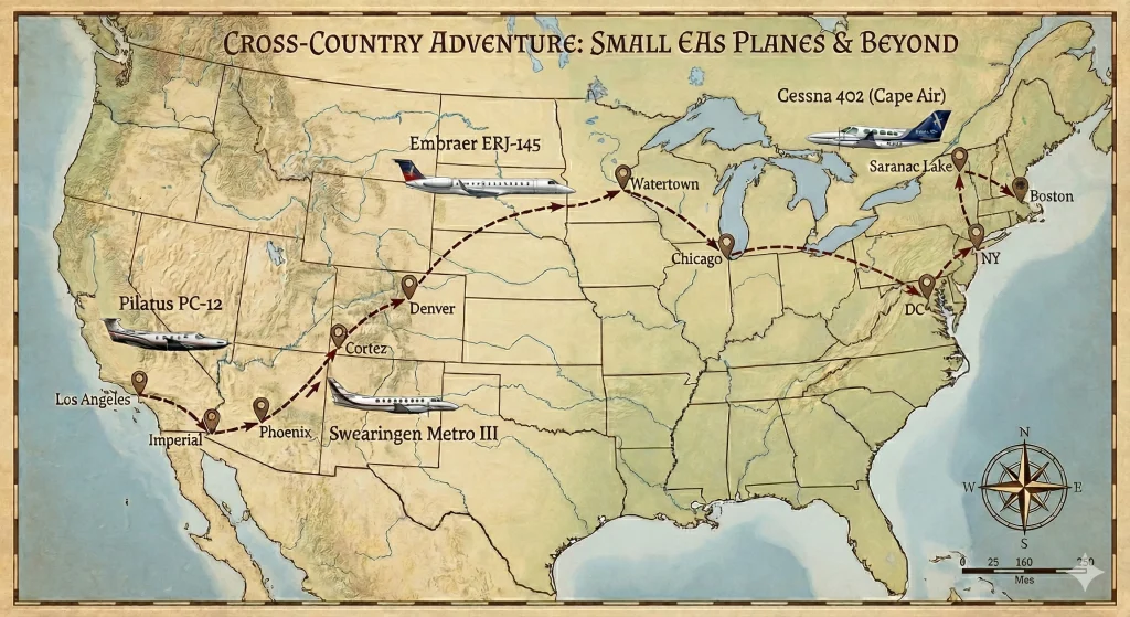 Man tries flying from Los Angeles to Boston using only the Essential Air Service and it doesn't quite go to plan