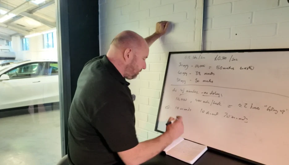 Man does the math on how much time you spend filling up a car with gas compared to charging an EV and comes to a shocking conclusion