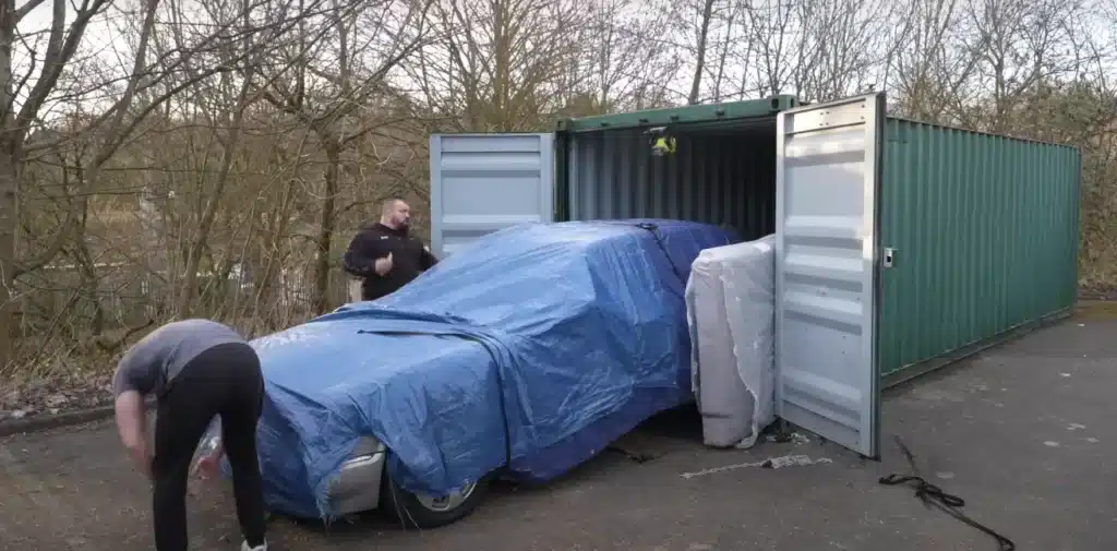 Eddie Hall buys mystery container for $16,815 and the car he finds inside ends up saving the day