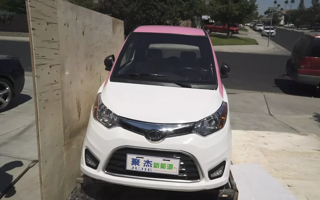 After buying what he thought was the Qiantu K50 - an electric sports car from China - this YouTube personality couldn't hide his shock at what actually arrived