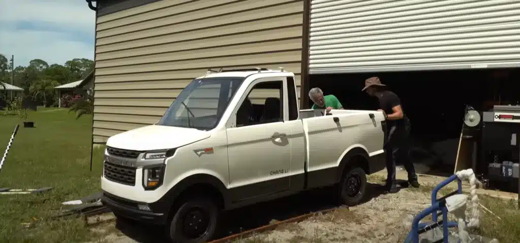 American man unboxes a $2,000 electric truck from China and is surprised at what he finds
