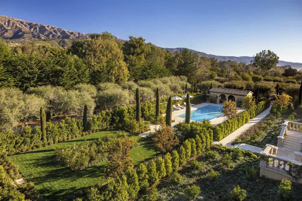 Ellen DeGeneres home in Santa Barbara county, aerial view