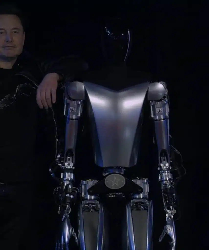 Elon Musk unveils his latest prototype of his humanoid robot, Optimus