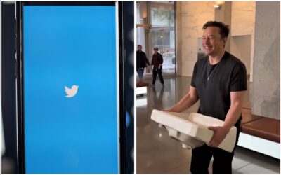 Elon Musk carries sink into Twitter HQ and fires CEO