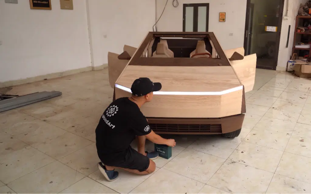 Elon Musk responds to man who built wooden Cybertruck