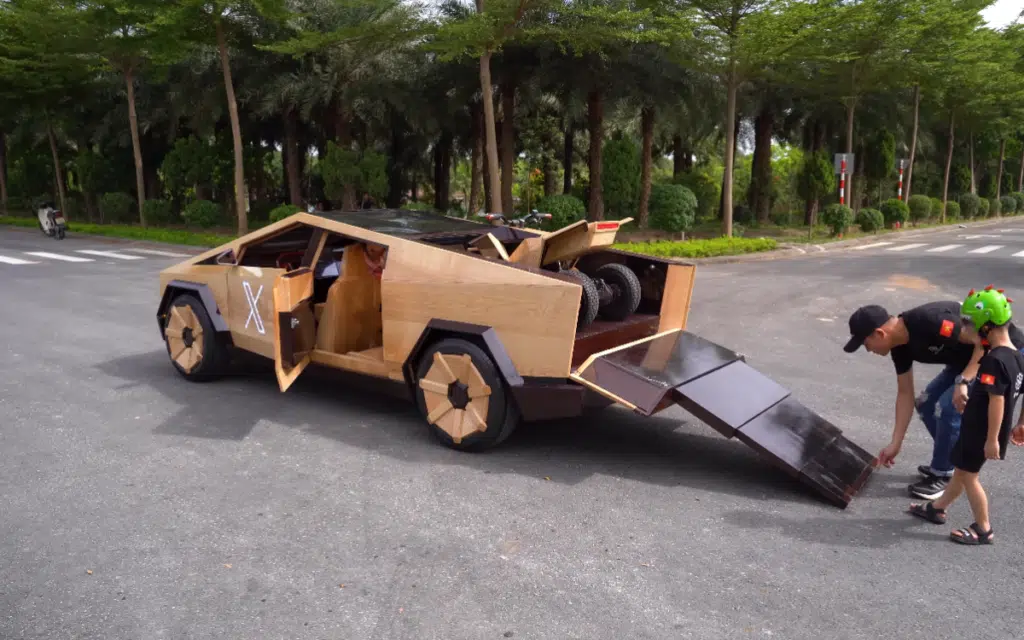 Elon Musk responds to man who built wooden Cybertruck