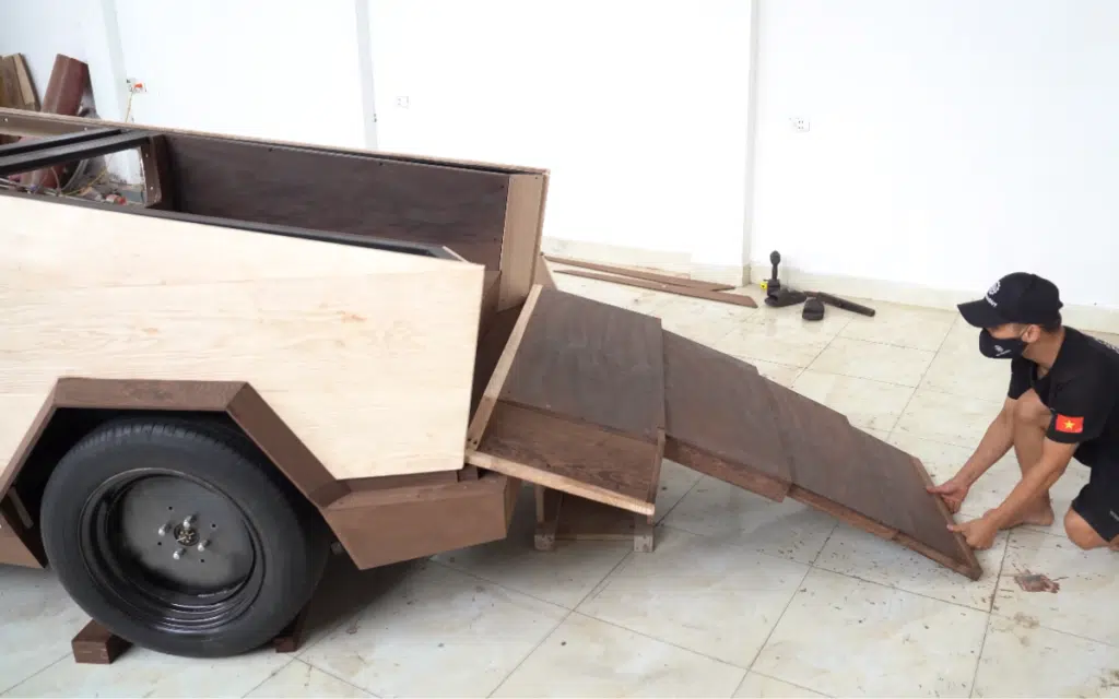 Elon Musk responds to man who built wooden Cybertruck