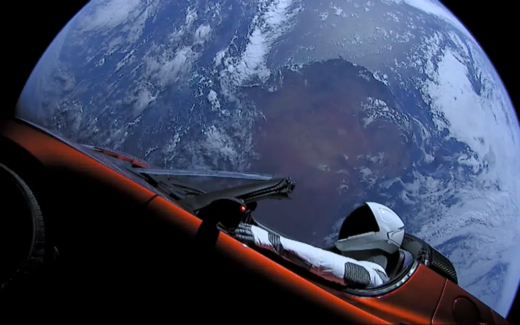 The Tesla Roadster in space is travelling at 11,000mph but hasn't yet exceeded its 36,000-mile warranty