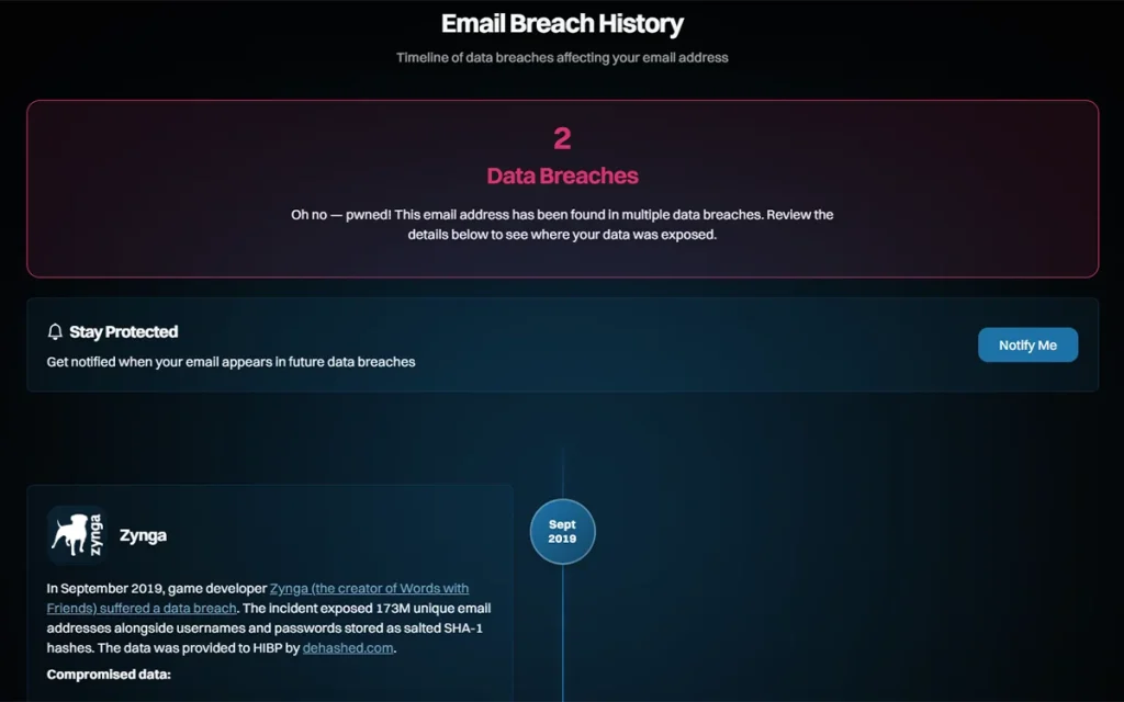 The savvy website haveibeenpwned is a haven for anyone who thinks they've been compromised by a hack, checking your email address against all data breaches