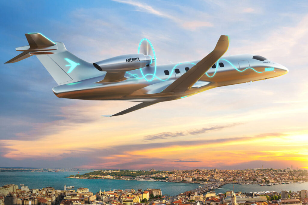 Embraer hydrogen jet in the sky