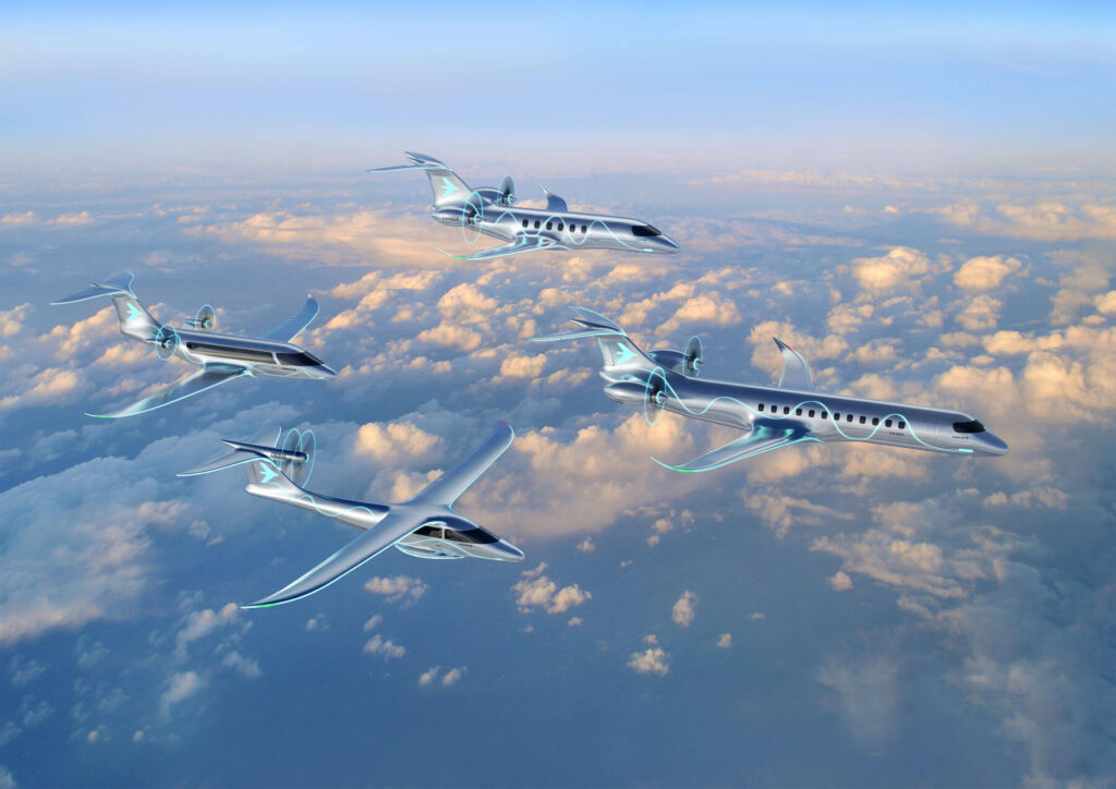 Embraer hydrogen jets in the sky