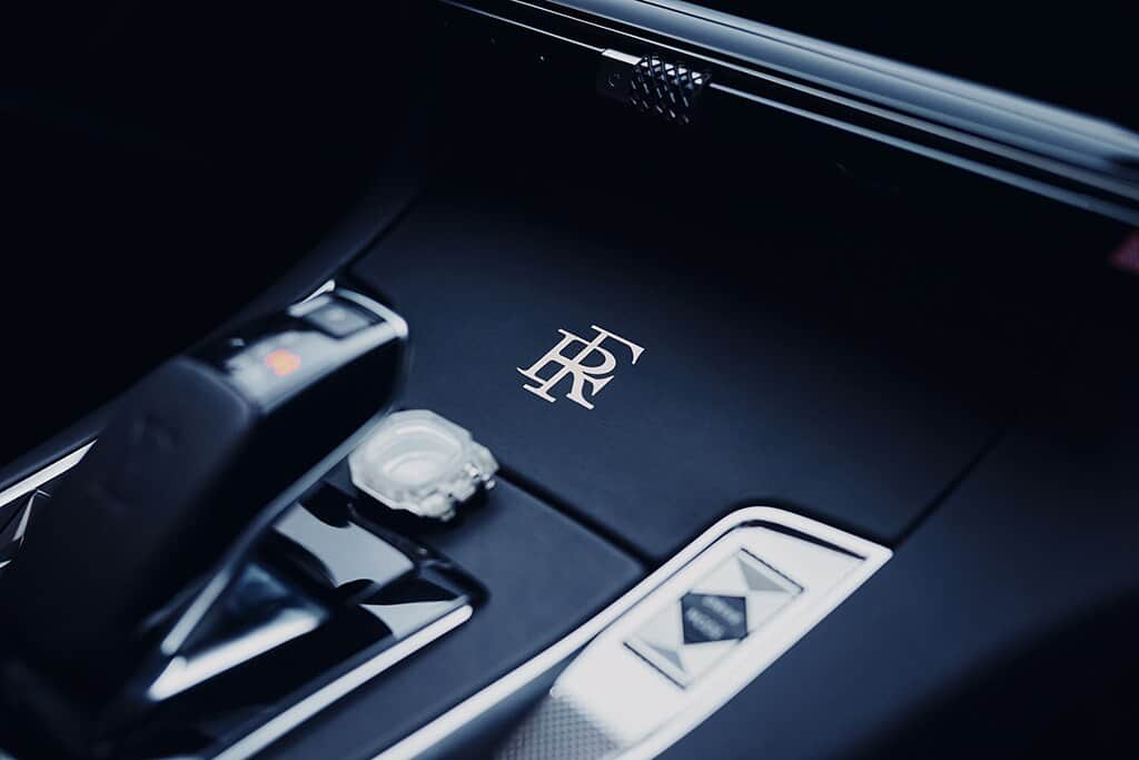 RF badge is seen on the driver's center console.