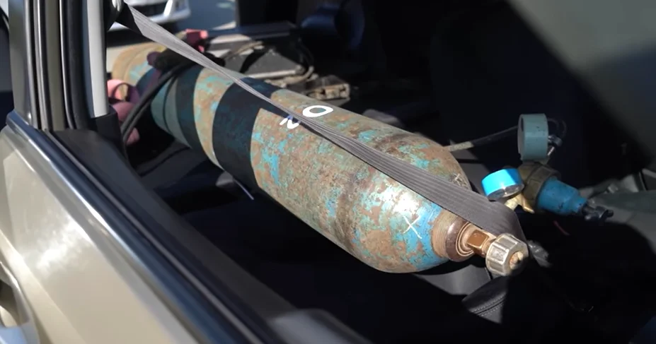 Risk takers wanted to see what happens when a car runs on 100% oxygen 0% fuel and found something surprising