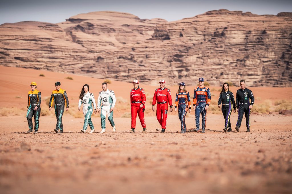 Tanner Foust, Carlos Sainz, Catie Munnings and Sebastian Loeb are pictured among some of the racers taking part. 