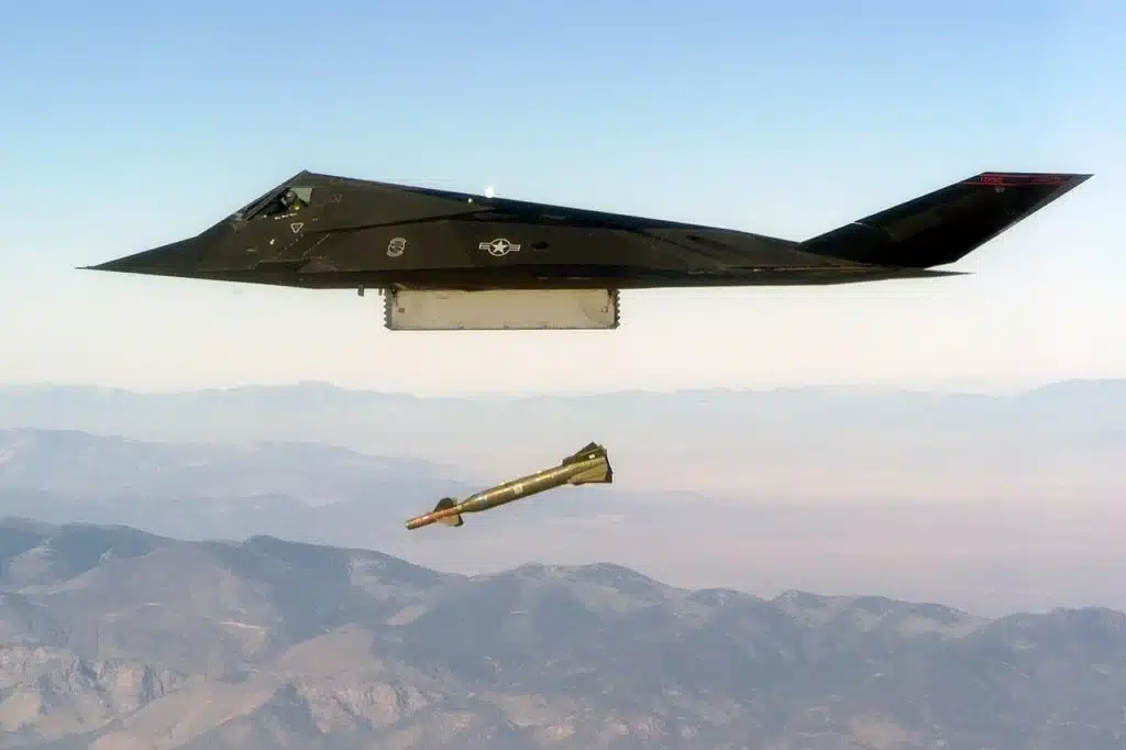 Futuristic covert aircraft F-117 Nighthawk