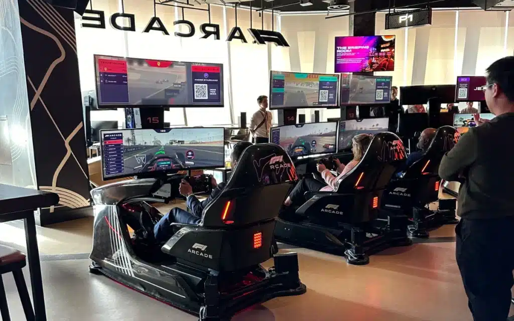 F1 Arcade London is the perfect Formula 1 watch-party hangout