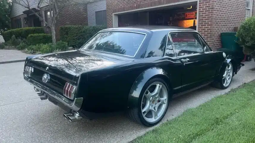 Someone in Indiana dropped the shell of a 1966 Mustang onto a 2008 Porsche 911 chassis