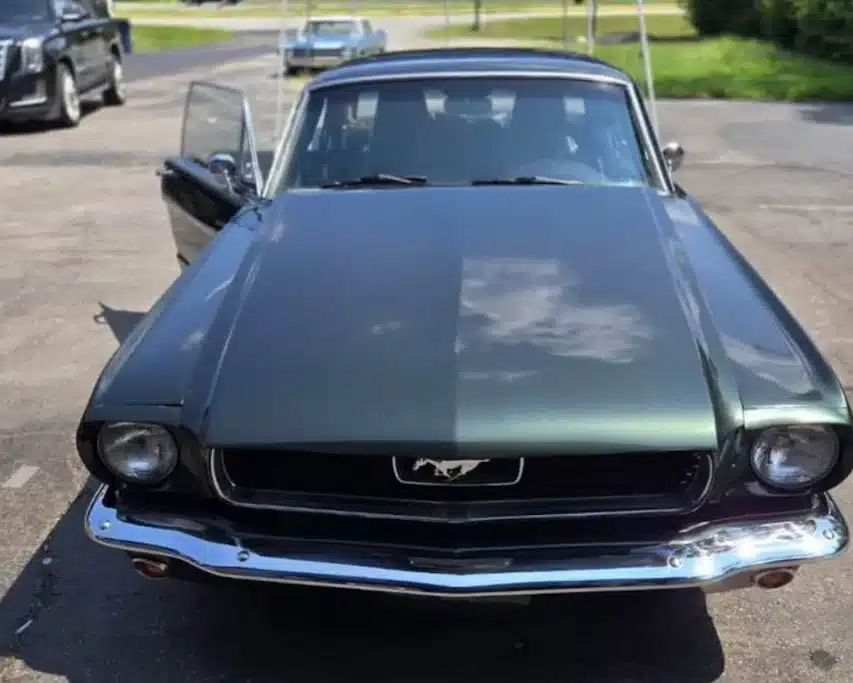 Someone in Indiana dropped the shell of a 1966 Mustang onto a 2008 Porsche 911 chassis
