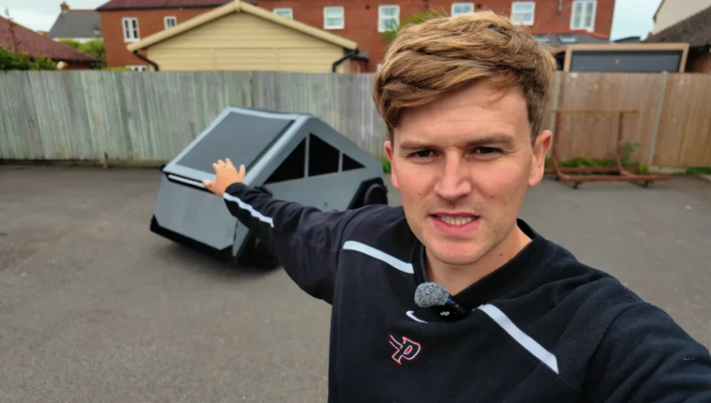 Man built a fake Cybertruck and slept in it outside Tesla dealership before staff came out and delivered their verdict on the car