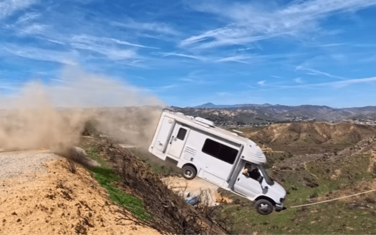 Ford's Triton V10 RV is so sturdy even being driven off a cliff doesn't kill it