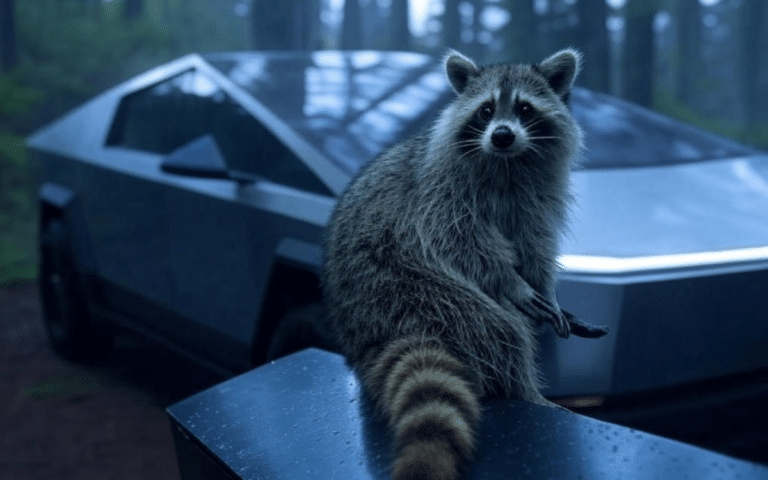 Tesla Cybertruck damaged in bizarre animal encounter during camping trip
