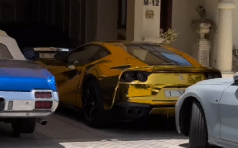 Dubai man’s neighbors have driveways that look like personal supercar museums