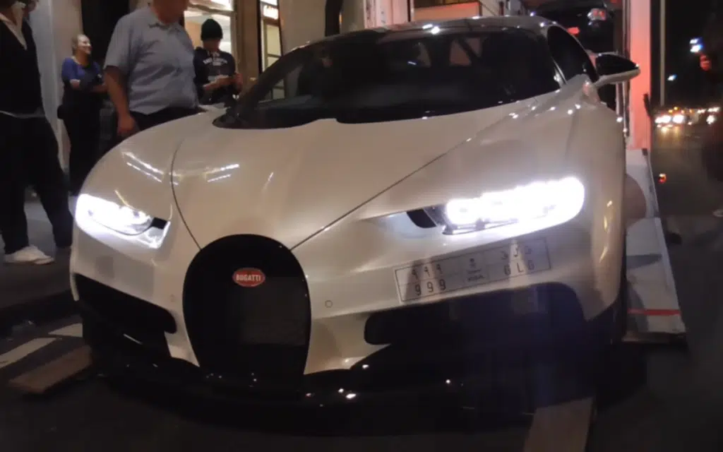 Saudi billionaire’s $2.5M Bugatti and custom Bentley light up London’s skyline