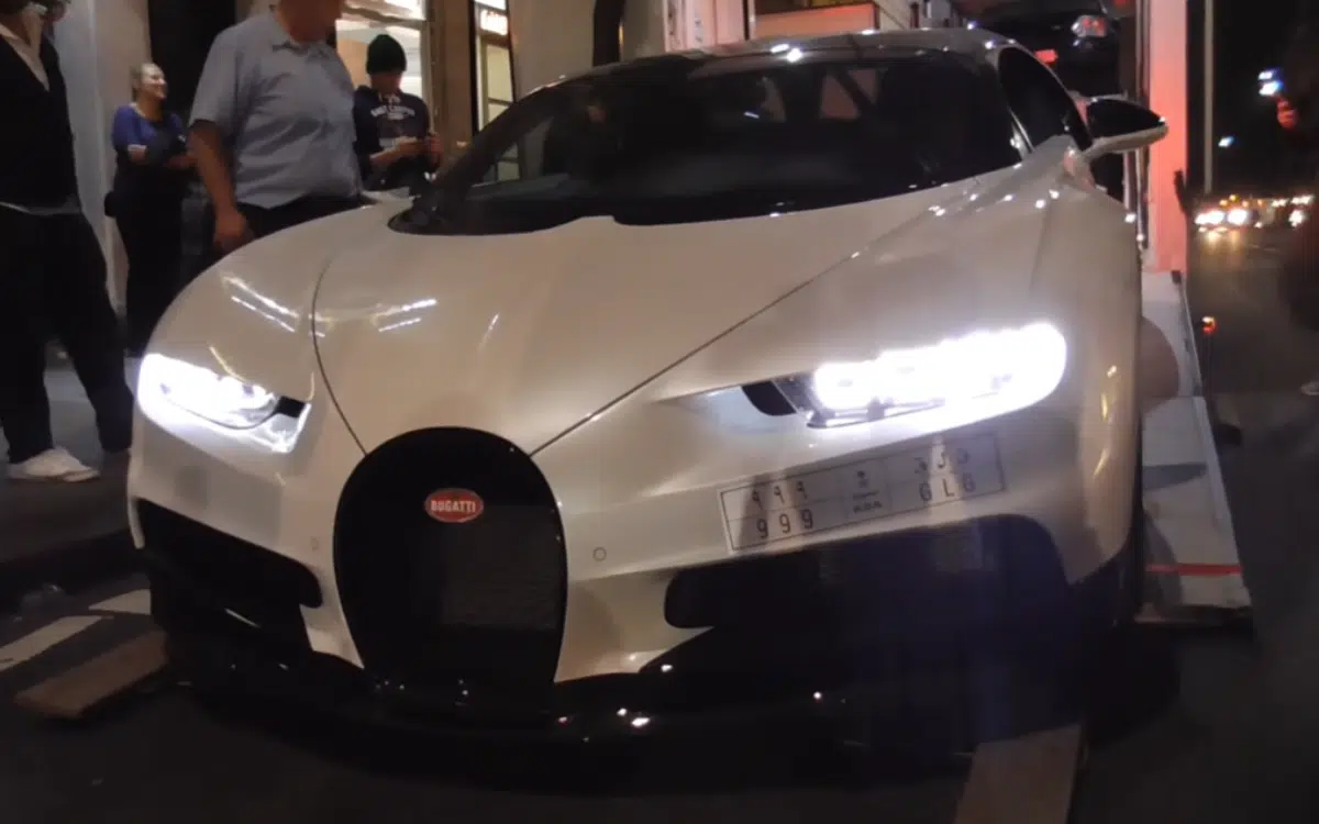 Saudi billionaire’s $2.5M Bugatti and custom Bentley light up London’s skyline