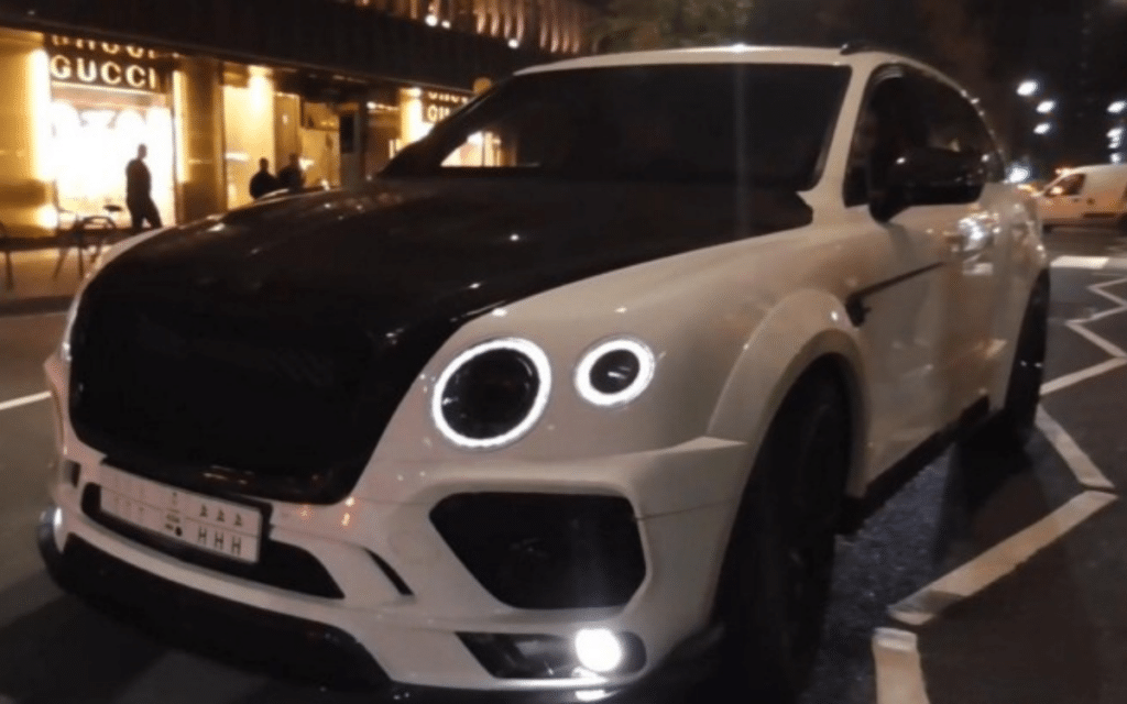 Saudi billionaire’s $2.5M Bugatti and custom Bentley light up London’s skyline