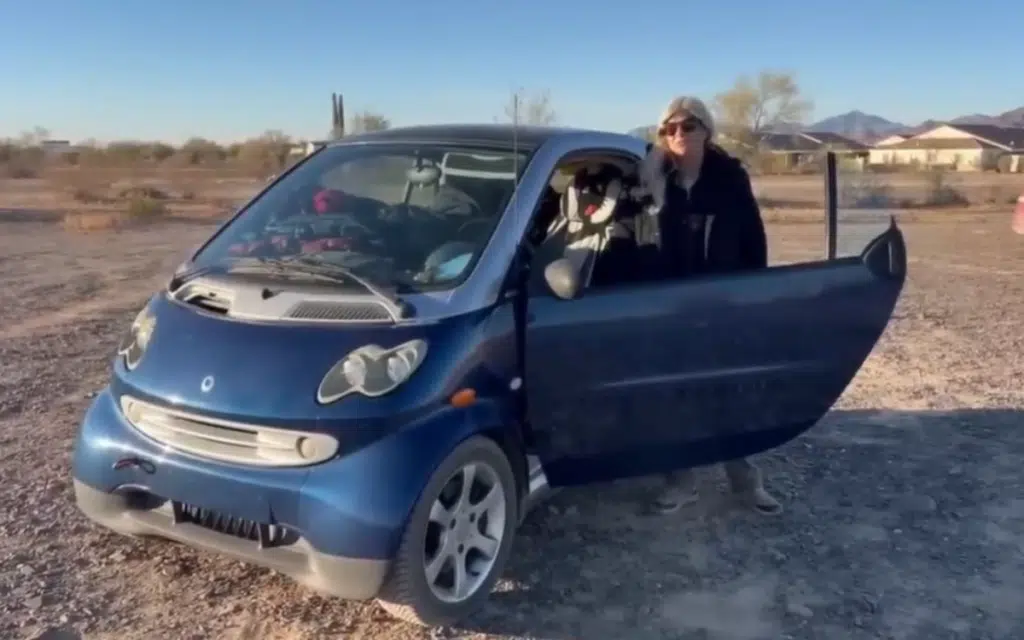 American woman gave up everything to live in the most miniscule car camper ever