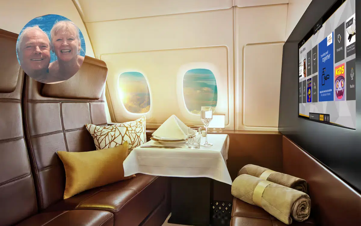 Couple booked economy and ended up in a $20,000 flying apartment