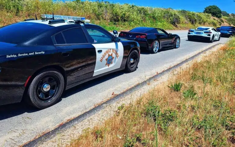 California Highway Patrol officer dishes out speeding tickets to five Corvette drivers in one stop