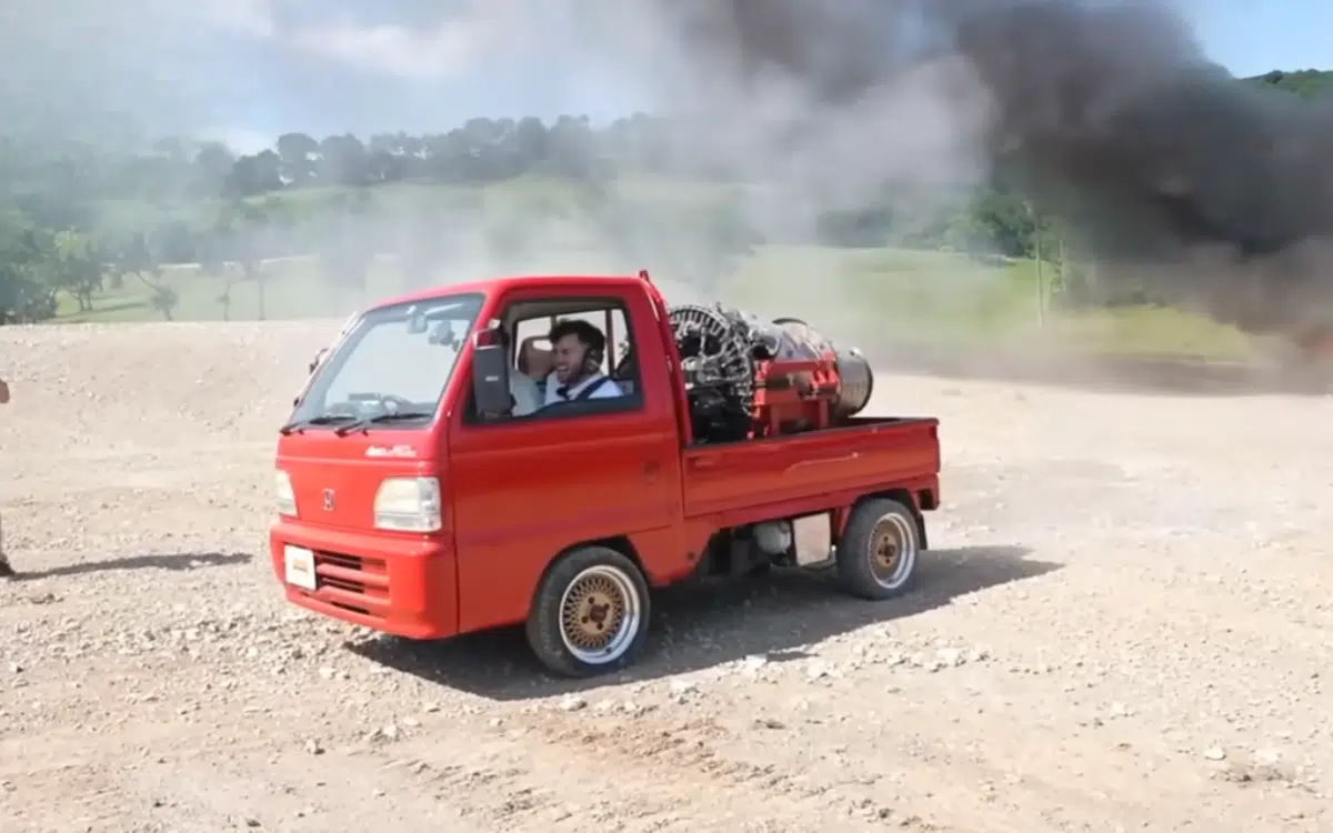 American streamer puts a fighter jet engine in a K truck and something wild unfolds