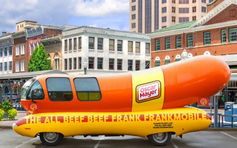 Thousands of Americans compete for chance to drive a 27-foot long 14,050 lbs hot dog