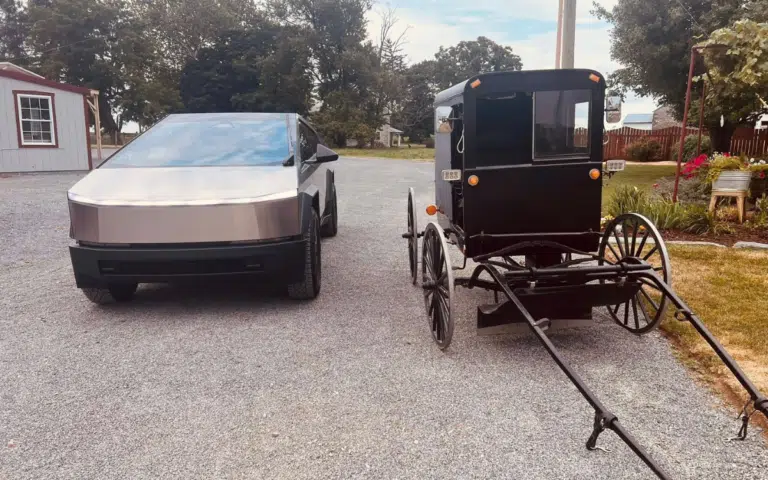 Pennsylvania man takes his Tesla Cybertruck to an Amish settlement and they can't get over one thing