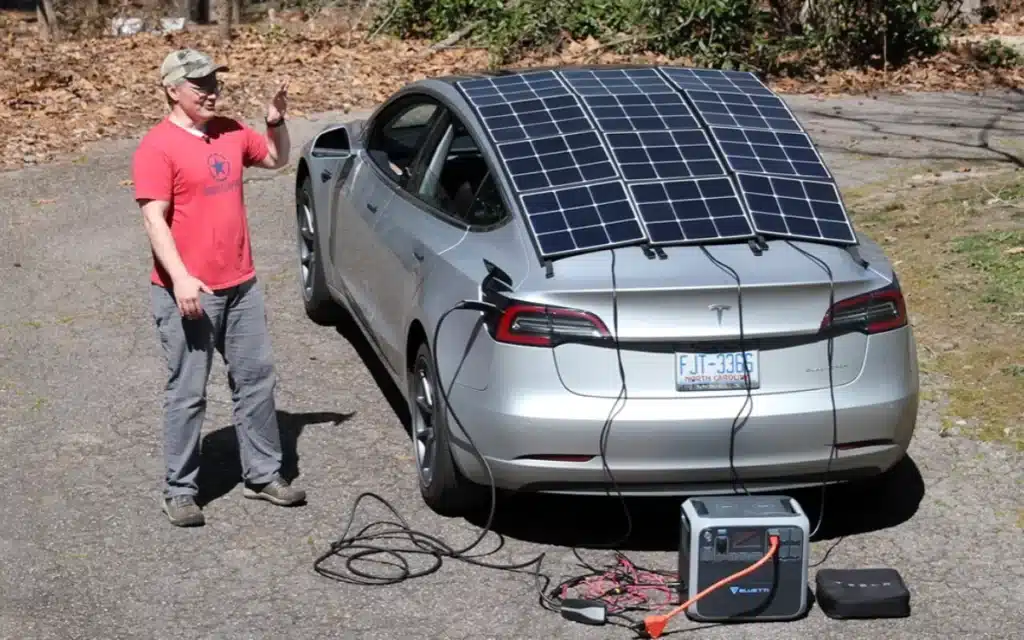 Man added a solar roof to his Tesla Model 3 to see if he could charge his car for free, and it worked