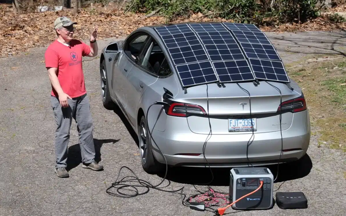 Man added a solar roof to his Tesla Model 3 to see if he could charge his car for free, and it worked